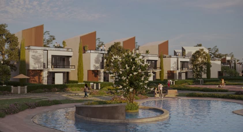 فيا VEA - التجمع السادس - واجهة المشروع - شقق وفيلات للبيع بالتقسيط